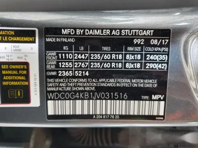 2018 MERCEDES-BENZ GLC 300 4MATIC  