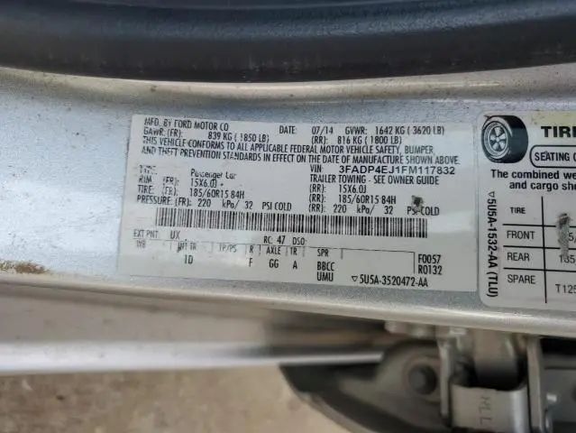 2015 FORD FIESTA SE