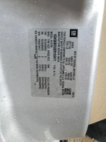 2014 CHEVROLET TAHOE K1500 LT  