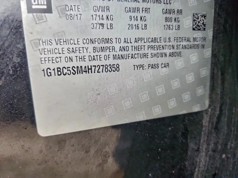 2017 CHEVROLET CRUZE LS  