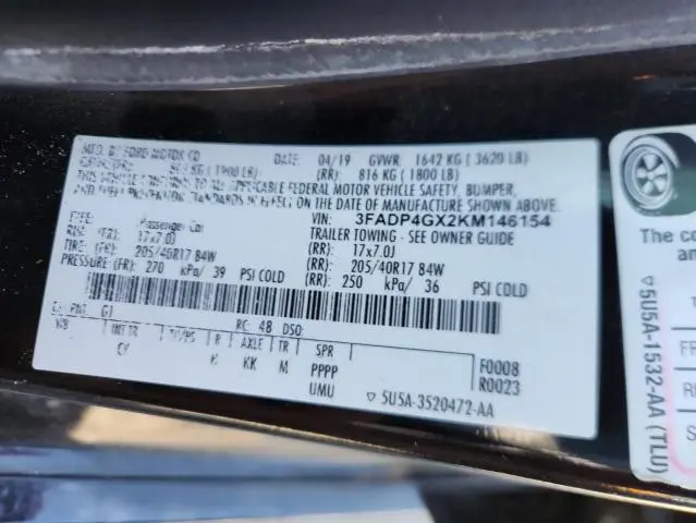 2019 FORD FIESTA ST  