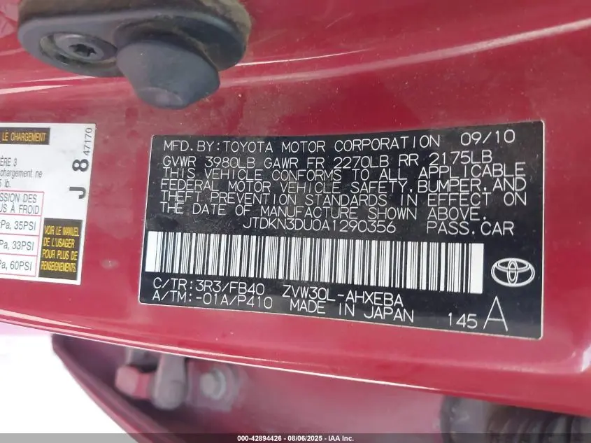 2010 TOYOTA PRIUS II