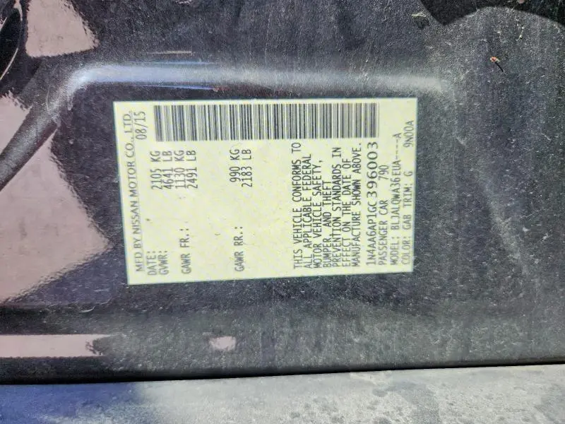 2016 NISSAN MAXIMA 3.5 S  