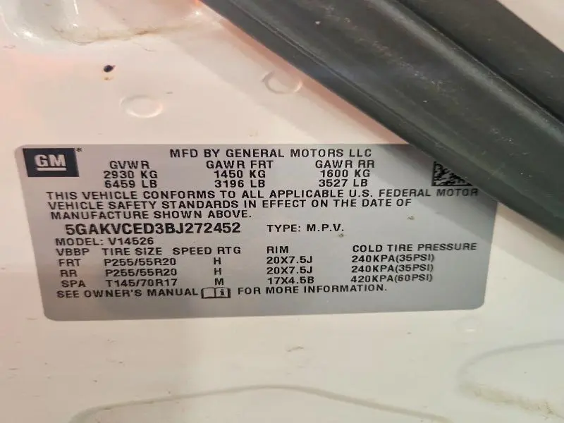 2011 BUICK ENCLAVE CXL  