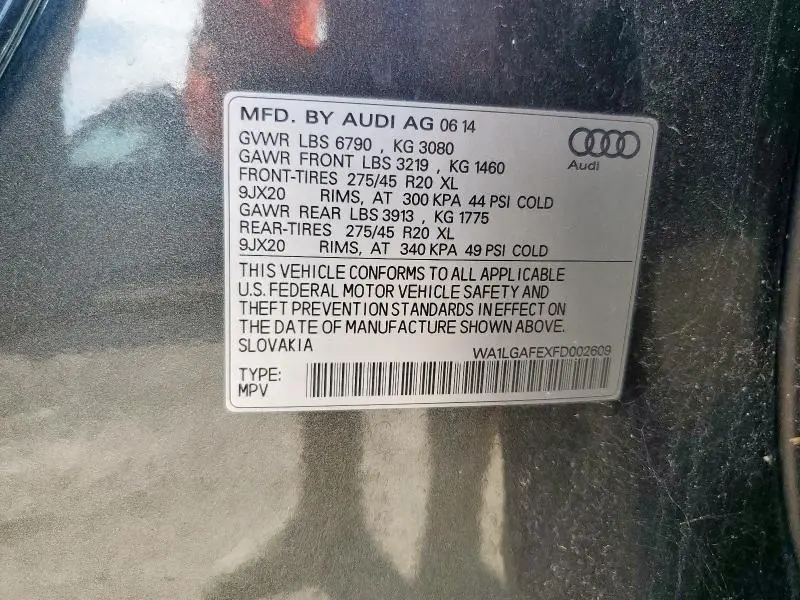 2015 AUDI Q7 PREMIUM PLUS  