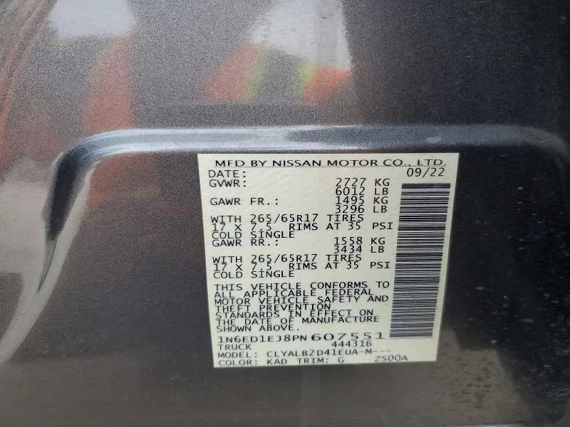 2023 NISSAN FRONTIER SV  