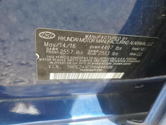 2017 HYUNDAI SONATA SE  