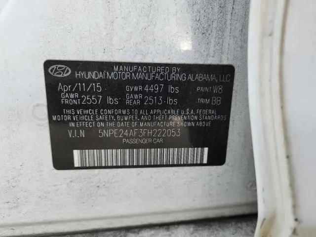 2015 HYUNDAI SONATA SE  