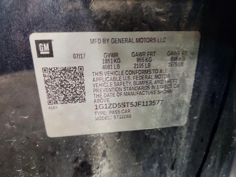 2018 CHEVROLET MALIBU LT  
