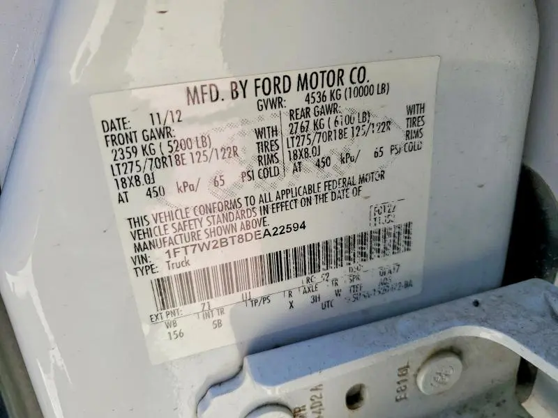 2013 FORD F250 SUPER DUTY  