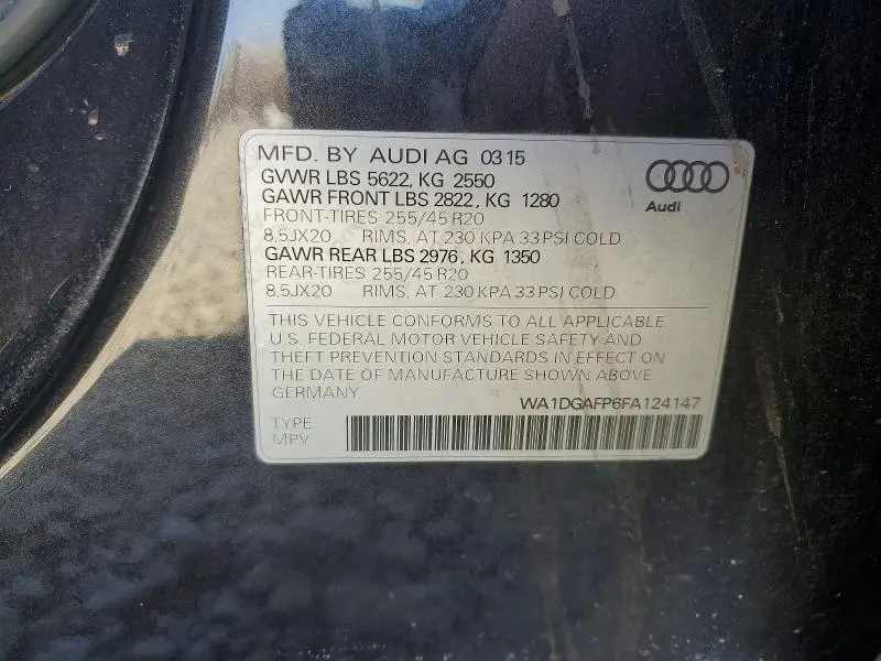 2015 AUDI Q5 PREMIUM PLUS  