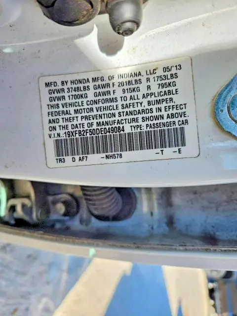 2013 HONDA CIVIC LX  