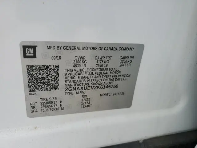 2019 CHEVROLET EQUINOX LT  