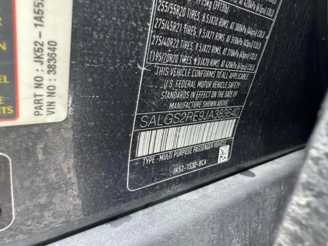 2018 LAND ROVER RANGE ROVER SUPERCHARGED  