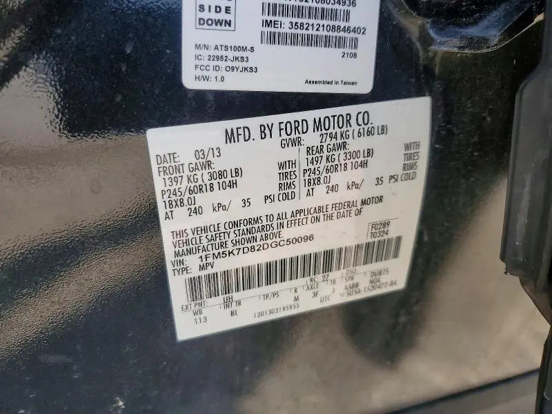 2013 FORD EXPLORER XLT  