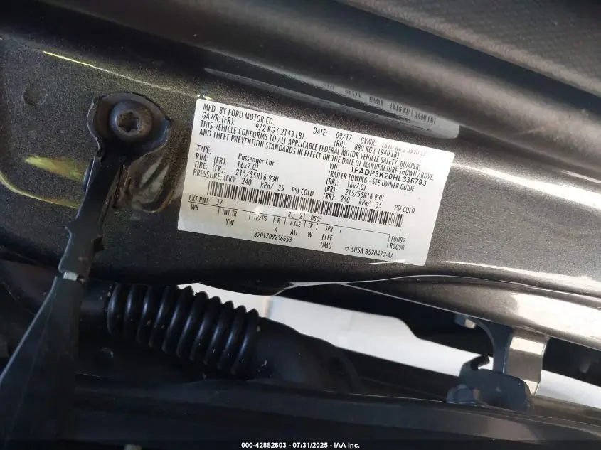 2017 FORD FOCUS SE