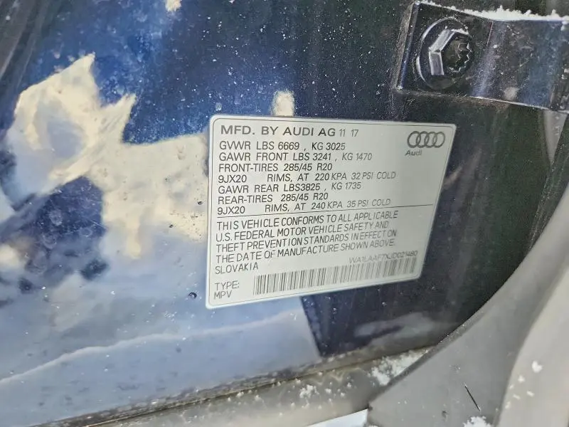 2018 AUDI Q7 PREMIUM PLUS  