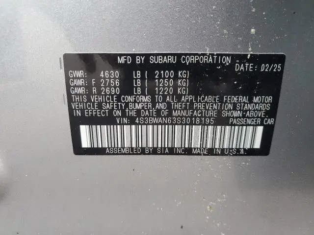 2025 SUBARU LEGACY LIMITED  