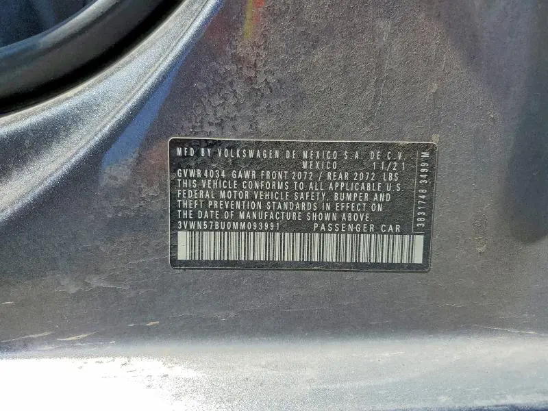 2021 VOLKSWAGEN JETTA S  