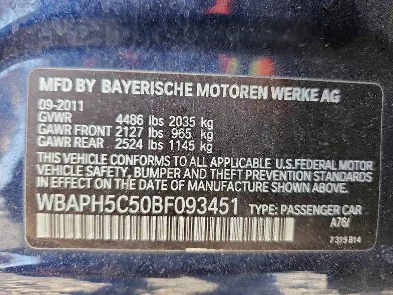 2011 BMW 328 I SULEV  