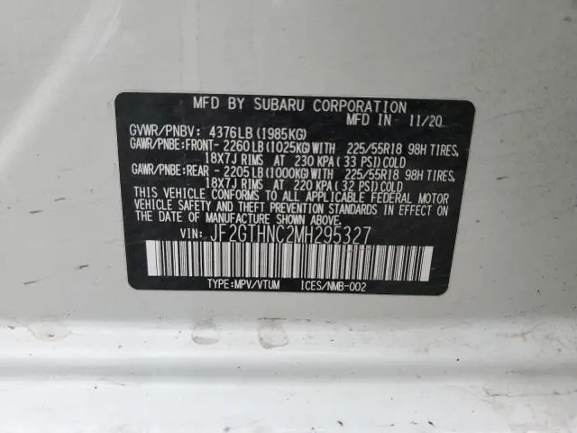 2021 SUBARU CROSSTREK LIMITED  