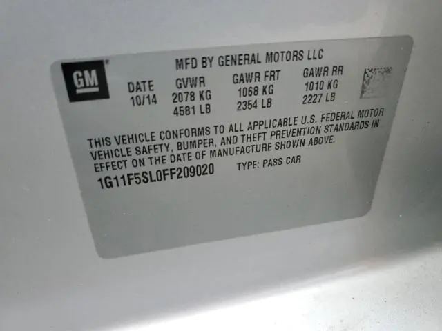 2015 CHEVROLET MALIBU LTZ  