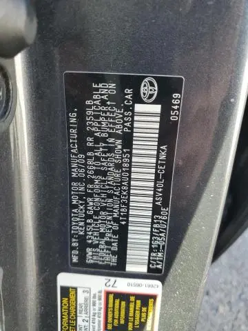 2010 TOYOTA CAMRY BASE  