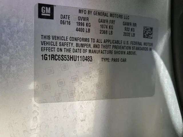 2017 CHEVROLET VOLT LT  