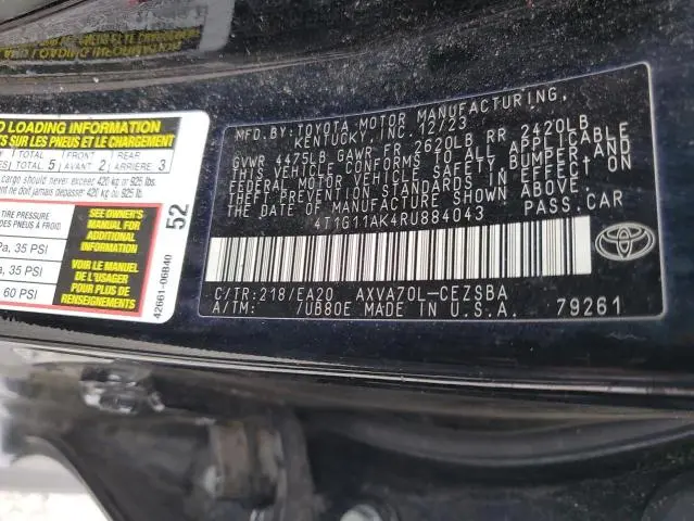2024 TOYOTA CAMRY SE NIGHT SHADE  