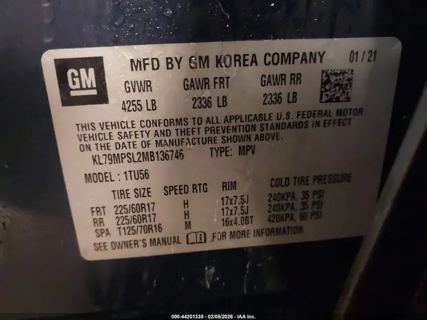 2021 CHEVROLET TRAILBLAZER FWD LT