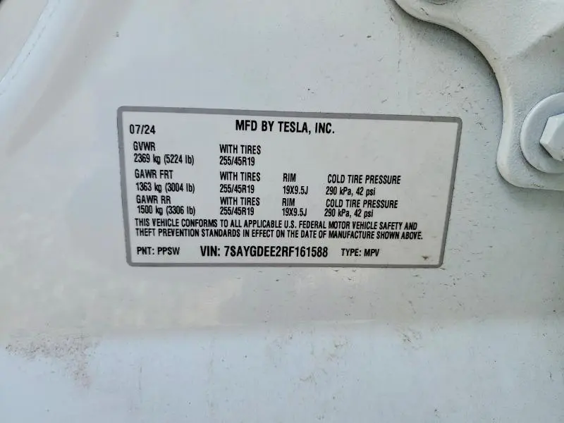 2024 TESLA MODEL Y   