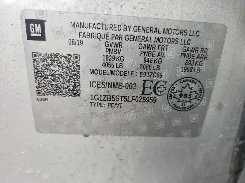 2020 CHEVROLET MALIBU LS  