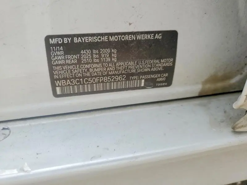 2015 BMW 328 I SULEV  