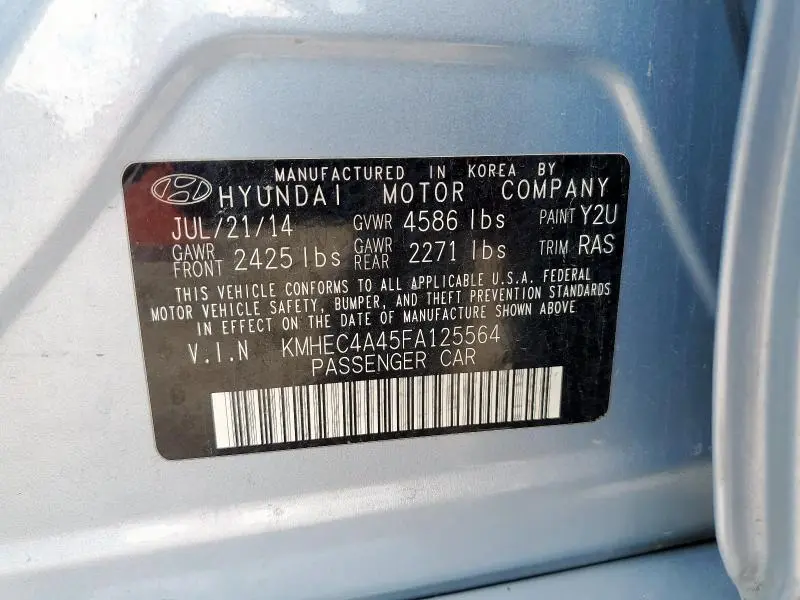 2015 HYUNDAI SONATA HYBRID  
