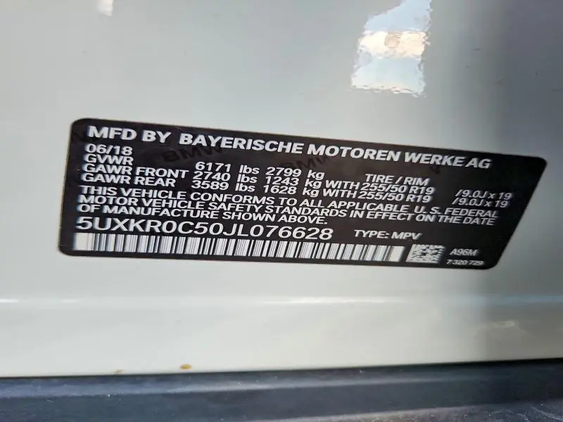 2018 BMW X5 XDRIVE35I  