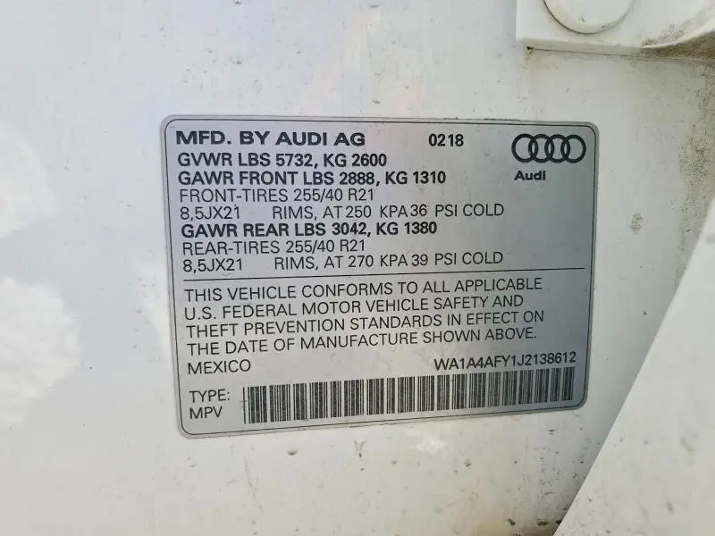 2018 AUDI SQ5 PREMIUM PLUS  