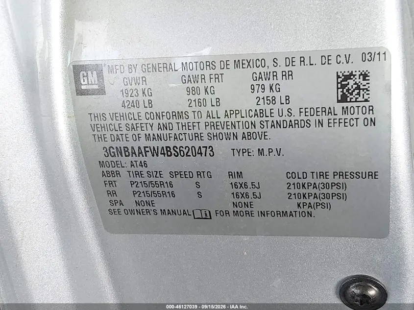 2011 CHEVROLET HHR LS