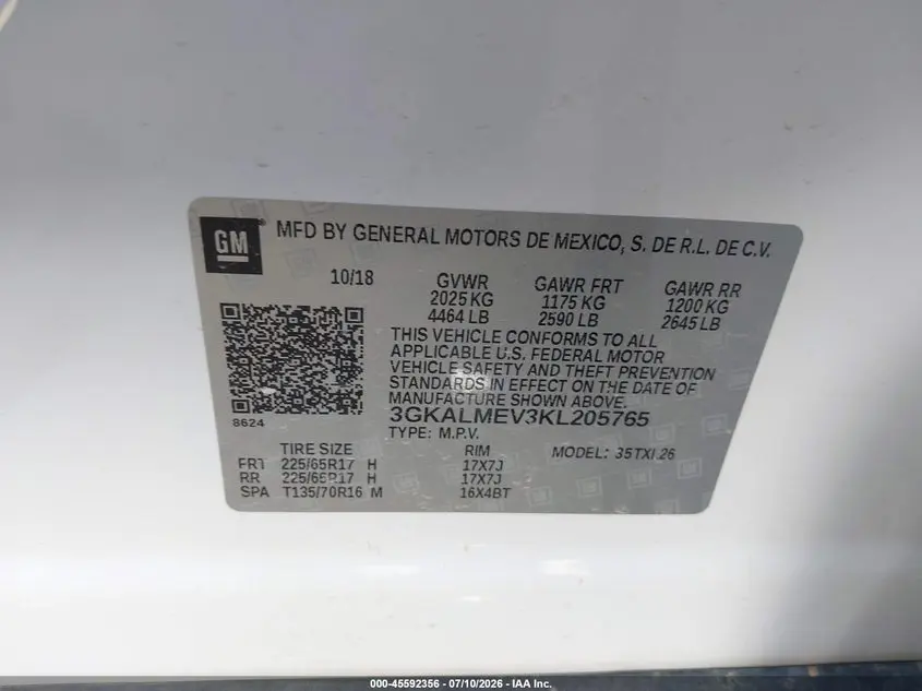 2019 GMC TERRAIN SLE
