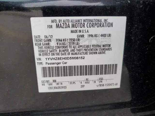 2013 MAZDA 6 TOURING PLUS  