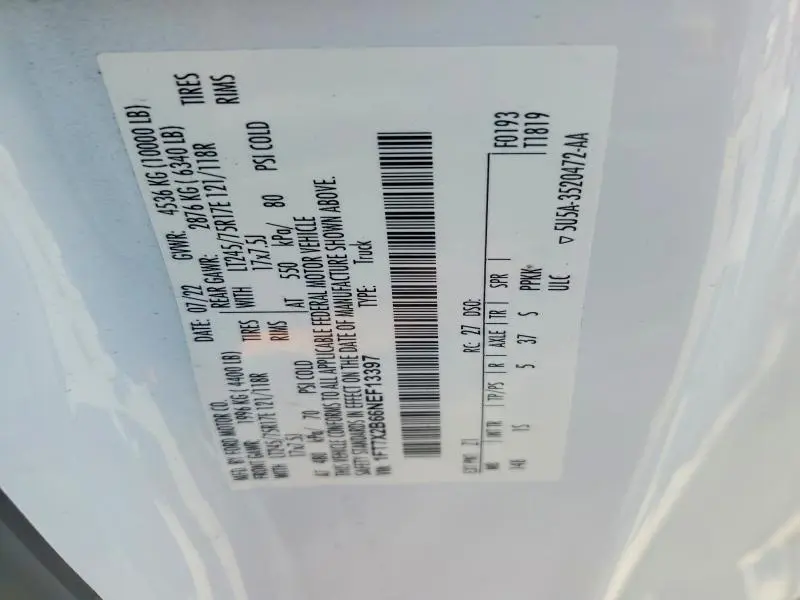 2022 FORD F250 SUPER DUTY  