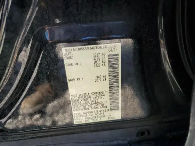 2017 NISSAN ALTIMA 2.5  