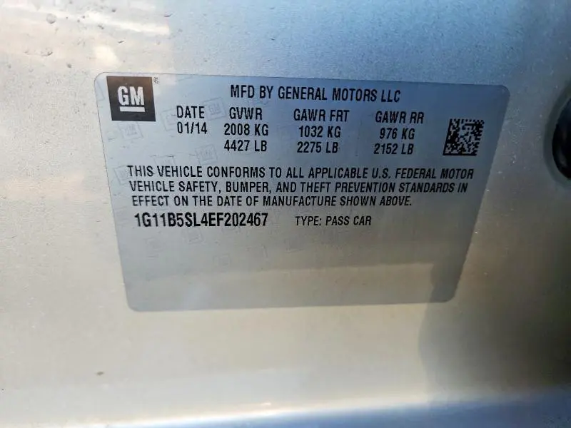 2014 CHEVROLET MALIBU LS  