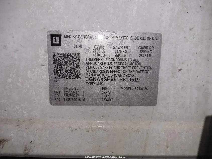 2020 CHEVROLET EQUINOX AWD LS