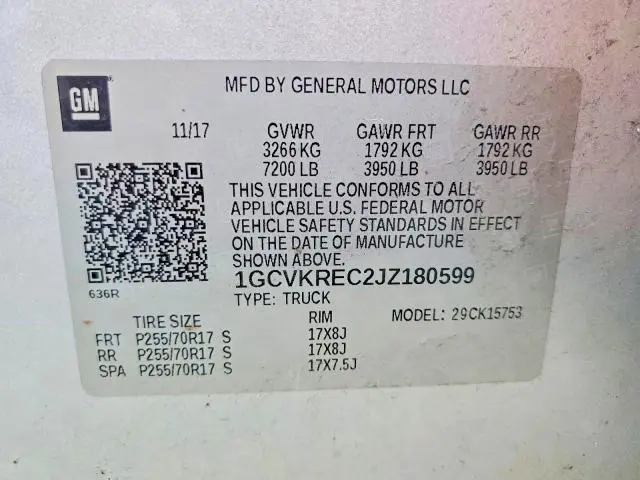 2018 CHEVROLET SILVERADO K1500 LT  