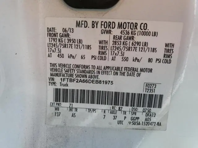 2013 FORD F250 SUPER DUTY  