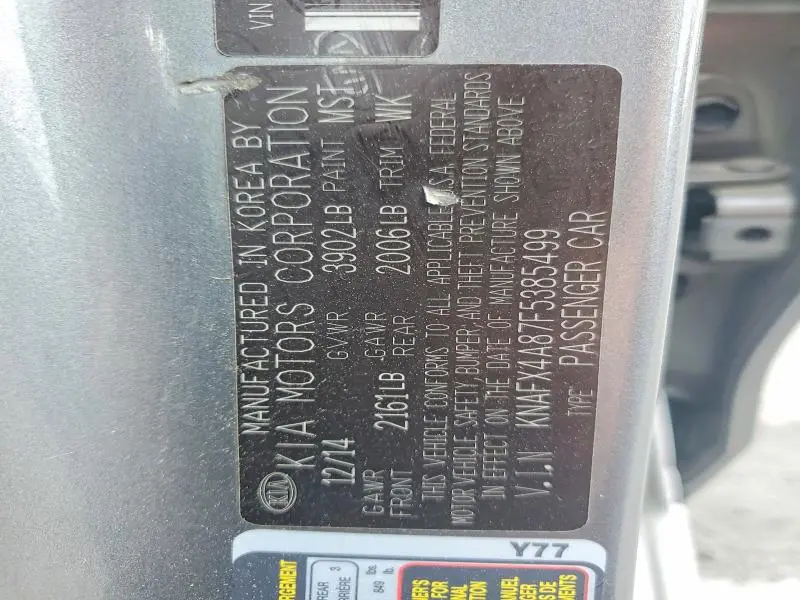 2015 KIA FORTE EX  