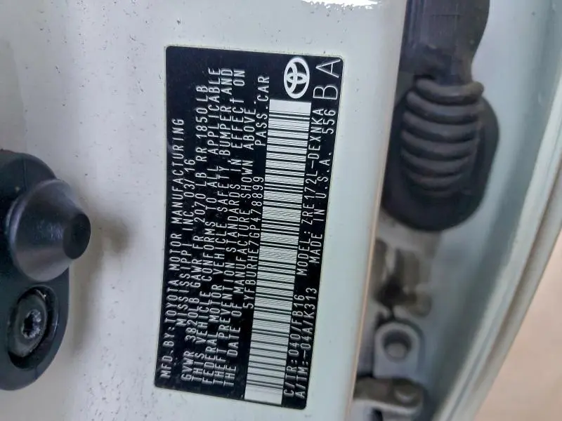 2016 TOYOTA COROLLA L  