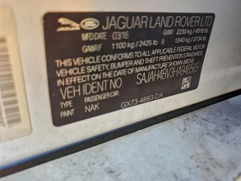 2017 JAGUAR XE FIRST EDITION  