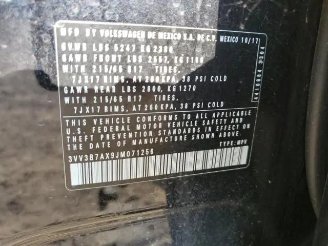 2018 VOLKSWAGEN TIGUAN SE  