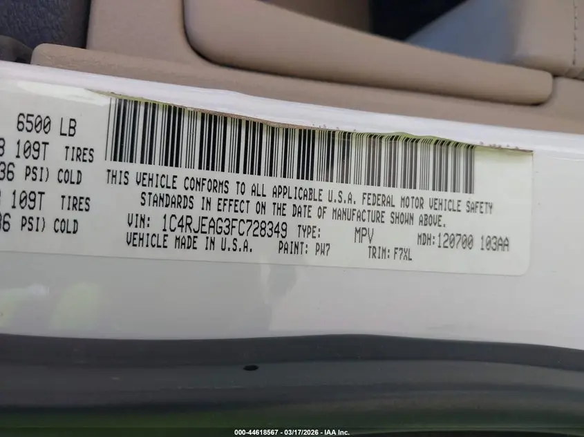 2015 JEEP GRAND CHEROKEE LAREDO